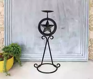 Antique Iron Candle Stand, Star Shape Candle Holder, Handmade Candle Holder - Picture 1 of 6