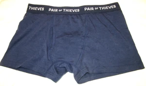 Paar Thieves Herren Boxershorts - Gr. S-1 PR - NAVY mit navy Bund - Baumwollmischung - NEU - Bild 1 von 5