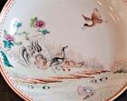 Delicate Chinese 18Th C Porcelain Saucer Decorated With Five Geese At Lakeside