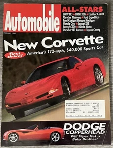February 1997 AUTOMOBILE ~ CORVETTE; Dodge Copperhead, BMW M3 328i, Jaguar XK8 - Picture 1 of 13