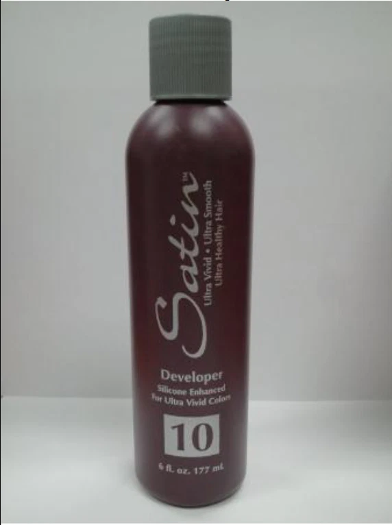 COLOR DE CABELLO SATINADO BASE de silicona desarrollador de peróxido 6 oz. Elige tu volumen Foto 1 de 4