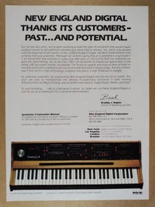 1983 New England Digital Synclavier II Synthesizer vintage print Ad - Picture 1 of 1