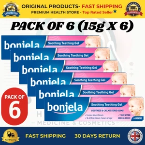 Bonjela Soothing Teething Gel 6 x 15g (90g) Baby Gum Pain Relief Sugar Free - Picture 1 of 3
