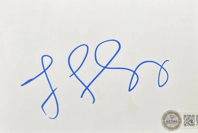 Jennifer Grey Signed Index Card AFTAL Authentication 1aARi8 - Image 1 of 3