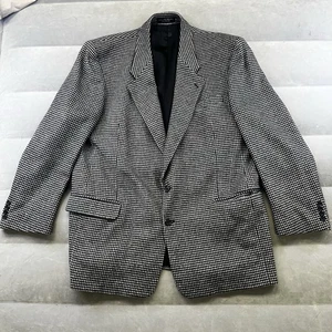 Zylos George Machado Sakko Herren 48 L HoundsTooth Wolle Blazer 2 Knöpfe schön - Bild 1 von 7