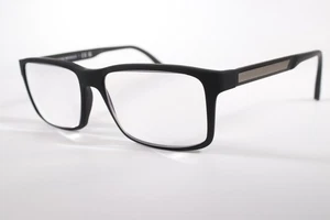 Emporio Armani Eyeglasses EA 3038 Mens Satin Black Full Rim Plastic Frames 54 mm - Picture 1 of 4