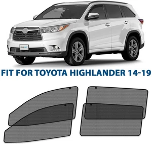 Car Shades for Side Windows Sunshade Protector for 2014-2019 Toyota Highlander - Picture 1 of 7
