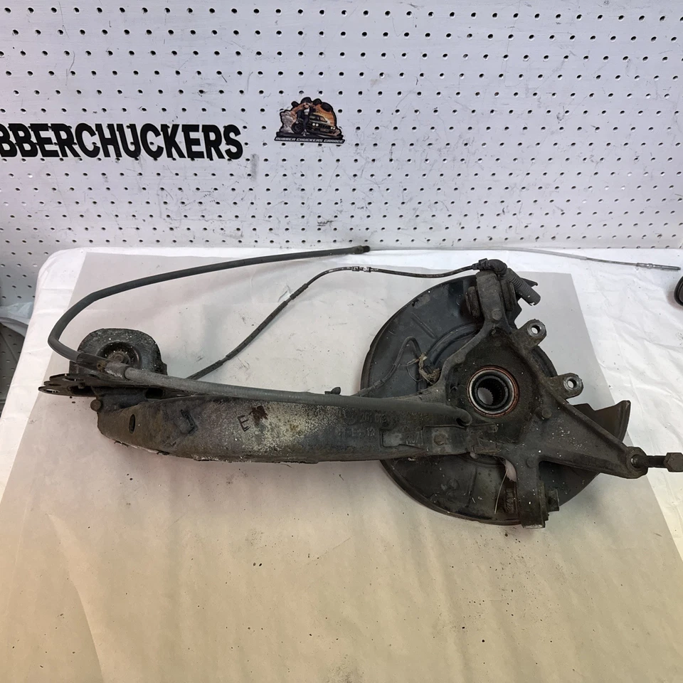 BMW E46 318 323 325 328 Right Passenger Rear Trailing Control Arm w/ Spindle - Image 1 of 4