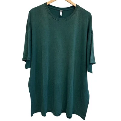 VTG Jerzees Sun Faded Green BLANK T-Shirt Men's 4XL Well Worn SOFT - Image 1 of 4