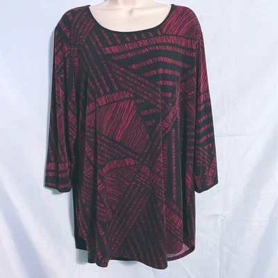 Top Cato Lindo Borgoña y Negro Talla 14/16W Foto 1 de 3