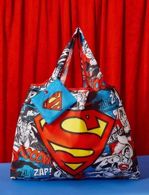 New DC 20” SUPERMAN Logo GYM Bag SUPER HERO Handbag Purse Tote Travel - Image 1 of 4