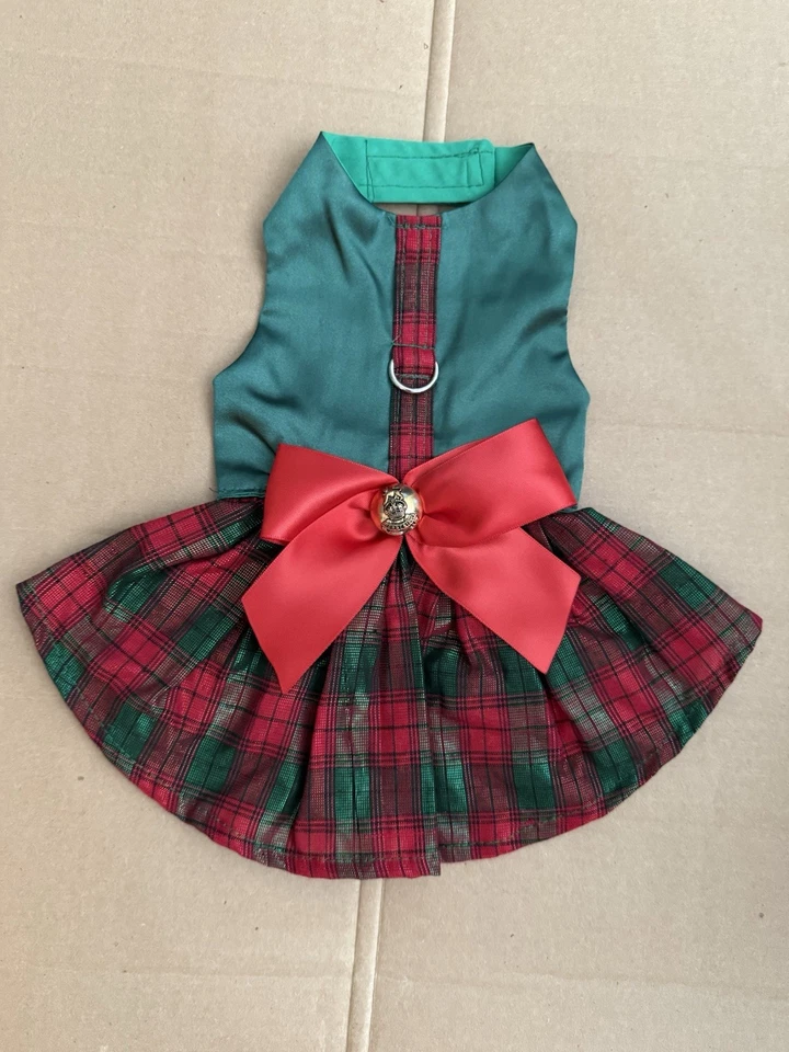 Vestido arnés de Navidad para perro con lazo de botones talla: 5 Plus XXS Foto 1 de 1