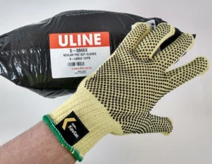 ULINE MCR Safety Kevlar® Cut-Resistant Gloves XL (12 Pairs) - PVC Dots, A3 Rated - Picture 1 of 9