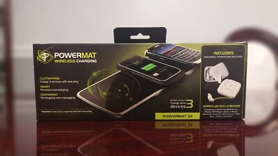 Powermat Wireless Charging 3x Mat PMM-3P-B1 with Universal Power Cube Receiver - Image 1 of 4