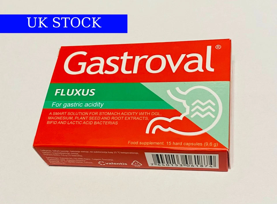 GASTROVAL Fluxus | Zum Ausgleich von Magensäure | UK Lagerbestand