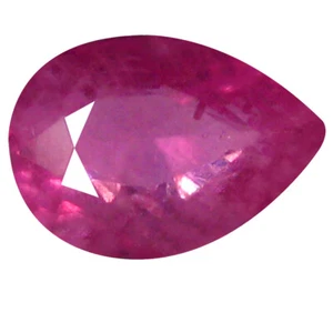 0.55 ct Topnotch Pear Shape (6 x 4 mm) Pinkish Red Sapphire Genuine Stone - Picture 1 of 1