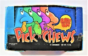 De colección 1989 Pick n Chews Topps nariz grande chicle monstruo tienda caja de exhibición - Imagen 1 de 7