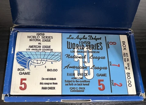 Los Angeles Dodgers First Championship In LA Commemorative Ceramic Ticket In Box Cover
