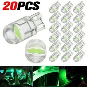 20x T10 LED COB Green Wedge Car Interior Dome Reading Map Light Bulb W5W 194 168 - Picture 1 of 5