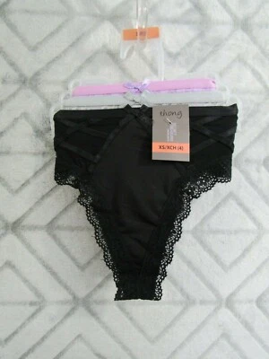 Nuevo Tanga Bragas Secret Treasures Talla XS 4 Negro Gris Púrpura Íntimo Foto 1 de 3
