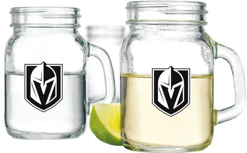 Las Vegas Golden Knights NHL 4 oz Mini Mason Jar Mug Double Shot Glass Cover