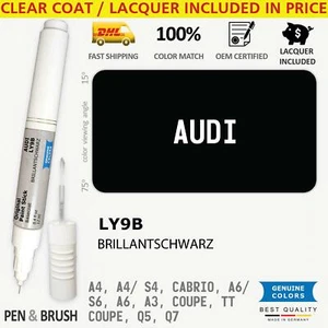 LY9B Touch Up Paint for Audi Black A4 A4/S4 CABRIO A6/S6 A6 A3 COUPE TT Q5 Q7 A3 - Picture 1 of 3