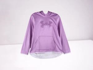 Under Armour Girl's Pink Sweatshirt Glitter Logo Hoodie Size YLG/G/JG - Picture 1 of 10