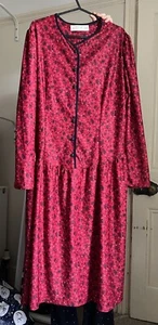 Vintage 1980s St Michael Marks & Spencer Red & Black Tea Dress UK Size 18 - Picture 1 of 6