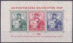 Bizone Exportmesse Hannover Block 1 a ungebraucht * 1949 - Picture 1 of 2