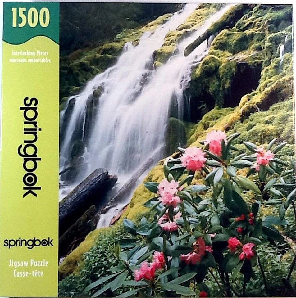 Peacefull Waterfall 1500 pc Jigsaw Puzzle 28-3/4" X 36" Springbok - Image 1 of 1