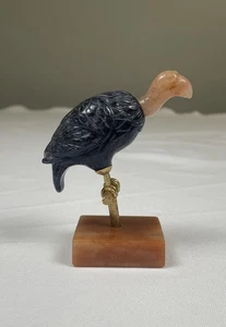 Vulture California Condor VTG Hand Carved Onyx, Agate And Marble - Picture 1 of 7