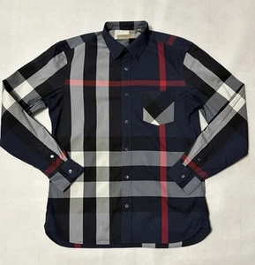 Camisa BURBERRY Mediana Clásica Azul Marino - Imagen 1 de 16