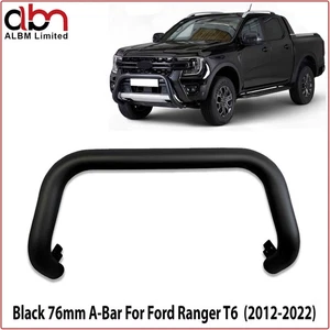 Ford Ranger T6 2012-2022 76mm Black A-Bar Misutonida EC Approved Nudge Bar UK - Picture 1 of 6