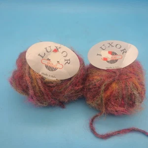 LOT of 2 Skacel Luxor Wool/Acrylic/Nylon Pink/Brown 50g each - Picture 1 of 5