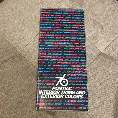 1976 Pontiac дилер внутренней отделки и экстерьера цвета брошюра Firebird Trans Am - Изображение 1 из 2