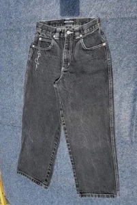 Y2K SEAN JOHN schwarz Baggy Skater Jeans verblasst 100 % Baumwolle Denim-Jungen Größe 10-GUC - Bild 1 von 8