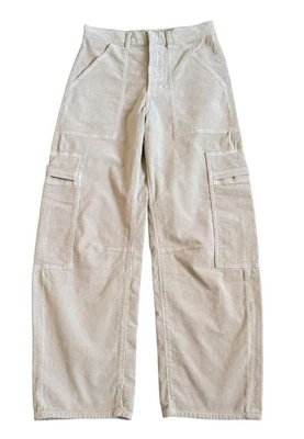 Citizens Of Humanity Marcelle Corduroy Cargo Pants SZ 26 Low Rise Pale Stone - Image 1 of 4