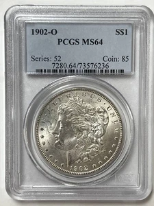 Moneda de dólar de plata Morgan 1902-O graduación profesional MS-64 - Imagen 1 de 2