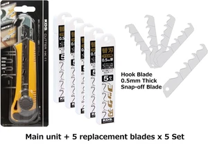 Muratec KDS Hook Cutter L HK-11 + HK-5H Spare Blades 5 Packs (25 Blades) Set - Picture 1 of 11