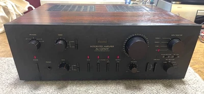 SANSUI AU-707F Extra Integrated Amplifier Transistor Black Main Unit Only Works - Image 1 of 4