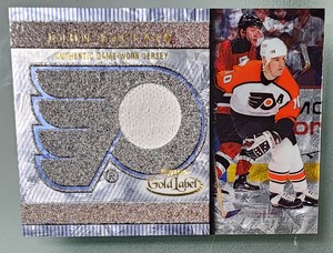 John LeClair 2000-01 TOPPS GOLD LABEL 💥AUTHENTIC GAME-WORN JERSEY💥 Flyers MINT