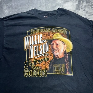 Camiseta Willie Nelson Live In Concert Para Hombre 3xl Negra Gráfico Gatillo 2014 - Imagen 1 de 5