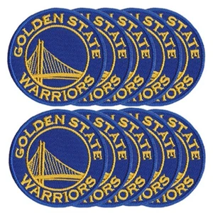 10 Stck. Golden State Warriors Basketball Abzeichen Größe 2,9 Zoll x 2,9 Zoll Nähen Aufbügeln Aufnäher - Bild 1 von 12