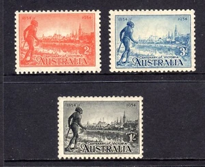 1934 **MUH** CENTENARY of VICTORIA - SET of 3 - PERF. 10.5 with C of A Watermark - Picture 1 of 2