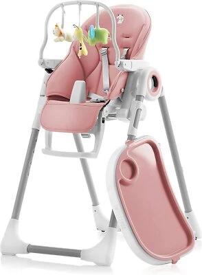 Sweety Fox Adjustable Folding Highchair, Baby & Toddler High Chair, Pink (NEW) - Image 1 of 4