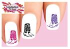 Waterslide Nail Decals Set of 20 - Colorful Cowgirl Cowboy Boots Assorted