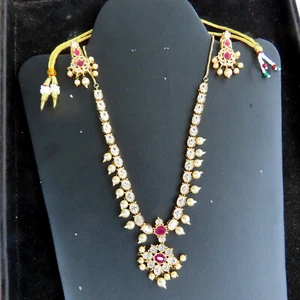 Indian Bollywood Bridal Party Wear Gold Plated Cz Jewelry Set Weding Women b_71 - Picture 1 of 6