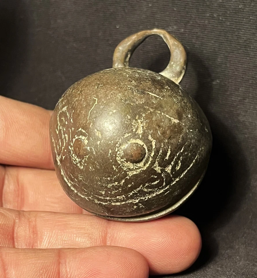 Редкий Старинный Азиатский Древний Бирманский Бронзовый Колокол Корова, Буйвол - Изображение 1 из 4