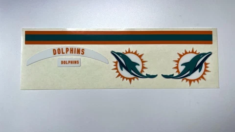 Miami Dolphins Mini Football Helmet Decal Set Cover