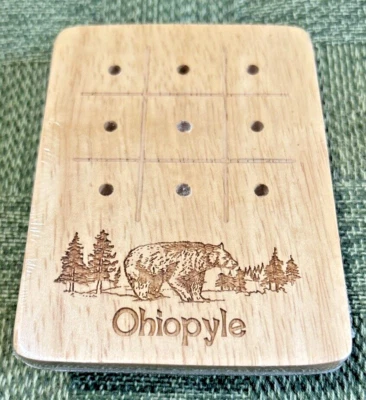 TIC TAC TOE OHIOPYLE PEG BOARD GAME - WOOD - NEW - Image 1 of 2